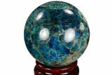 Bright Blue Apatite Sphere - Madagascar #121790-1